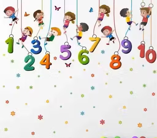 Psychedelic Collection Kids Educational Wall Sticker | Numbers Learning Décor for Nursery, Preschool & Kids Room (75 x 45 cm, PVC Vinyl)