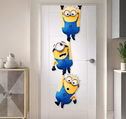 Sticker Aura Minions Wall Sticker | Fun Cartoon Vinyl Wall Décor for Kids Room, Bedroom & Living Room